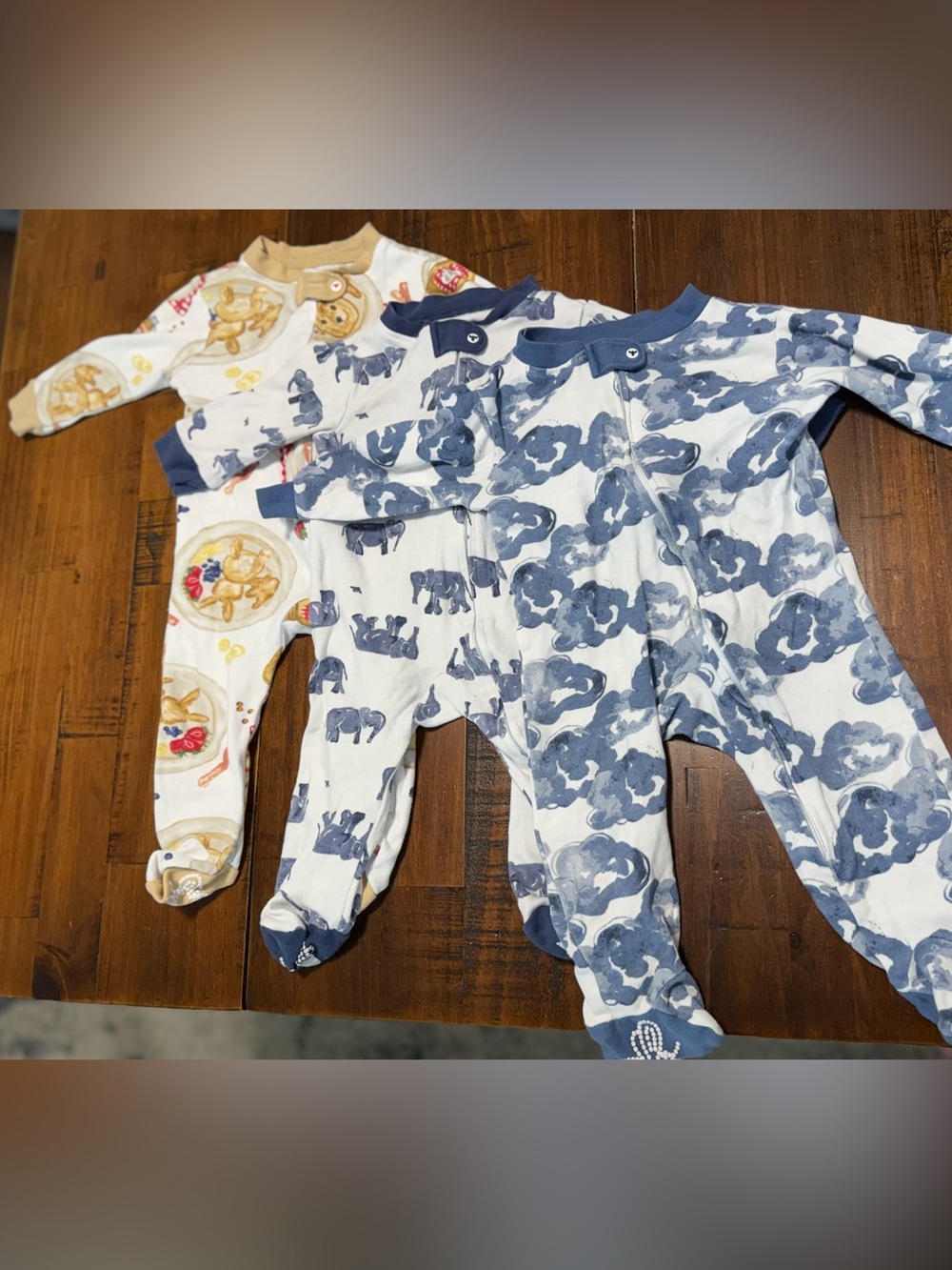 Burt's Bees Baby Organic Footed Pajamas 3-6M and 6-9M Bundle